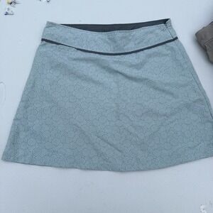 Kavu Skort Size 6 Blue Swirl Nylon Side Seam Zip Hiling Athletic Outdoors